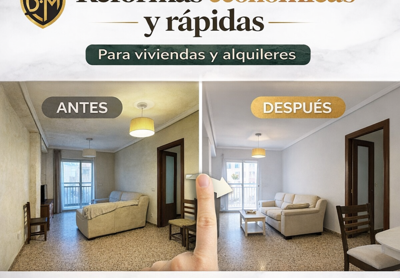 Antes y después - trabajo real